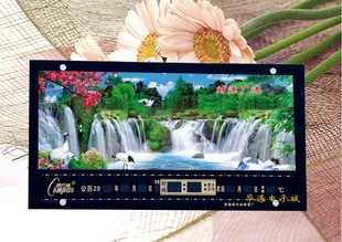  康巴丝数码电子万年历灯箱风景LED电子挂钟万年历无框画多款挂钟