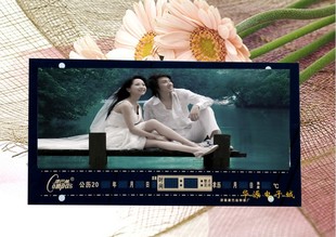  【免费设计】定制婚纱电子万年历广告商标康巴丝数码挂钟LED挂钟