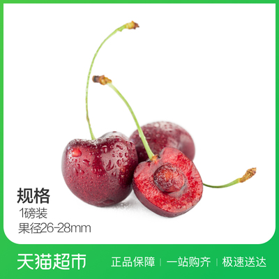 加拿大樱桃1磅果径26-28mm 进口车厘子新鲜水果