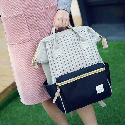 日韩版潮大容量双肩包女百搭学生书包学院风帆布旅行背包男电脑包