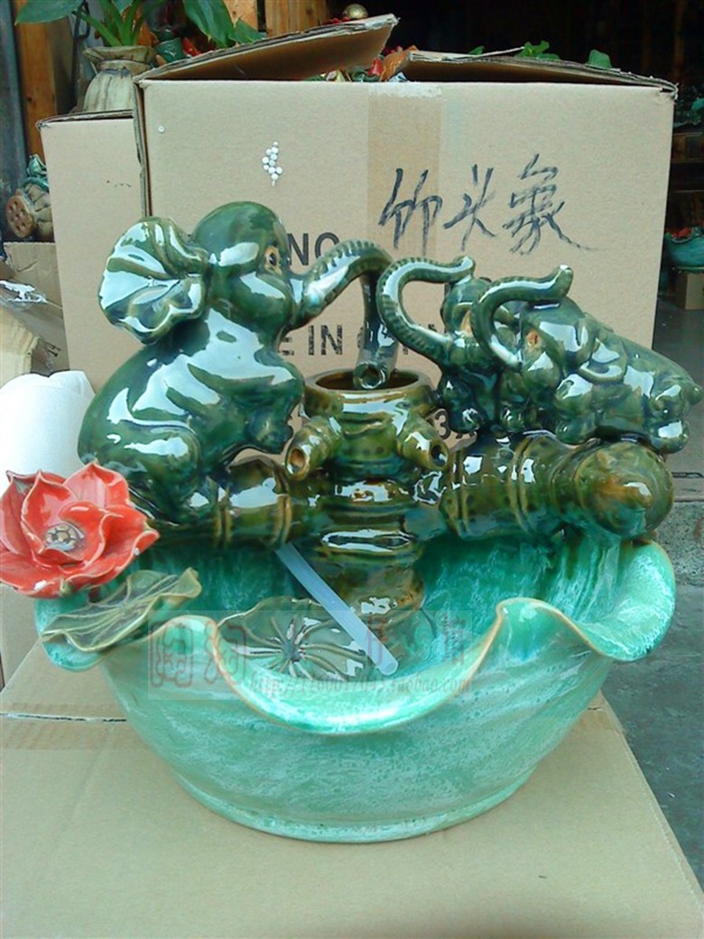 ceramics Arts and Crafts Shiwan Doll Home Furnishing ornament gift a living room Fengshui Decoration elephant Running Basin Discountsin the Home accessories , Decoration category - from Buy2taobao.com to provide professional Taobao agent buy service