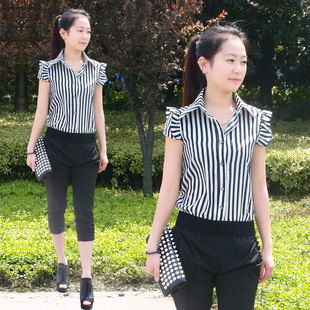  韩版显瘦连体裤哈伦裤子连衣裤欧美连身裤短袖连体衣 夏 女 包邮