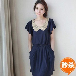 短袖包臀修身气质显瘦...