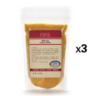  谷绿农品 有机小米×3包 杂粮 宝宝辅食 1500G