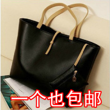 Mahogany Shop -2013 new Korean wild commuter belt buckle big bag hand shoulder female bag tide-C051