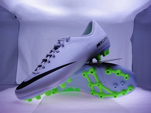  正品耐克足球鞋刺客9银NIKE MERCURIAL VICTORY IV AG 555608-003
