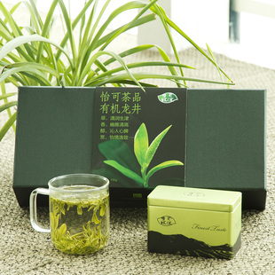  怡可茶叶 明前特级有机龙井茶尊享礼盒 春茶预售 春天喝好茶