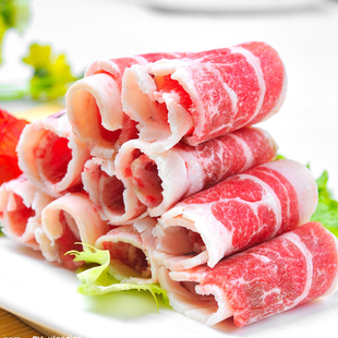  高品质美国双层肥牛肉/牛扒/豆捞肥牛卷 肉质均匀250克 火锅薄片