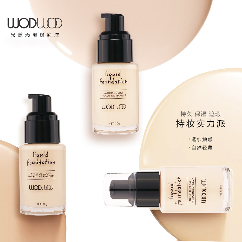 彩妆WODWOD光感无瑕粉底液美妆保湿遮瑕提亮肤色粉底霜30g在类目 彩妆/香水/美妆工具, 粉底液/膏中 - 来自Buy2taobao.com提供专业的淘宝代购服务