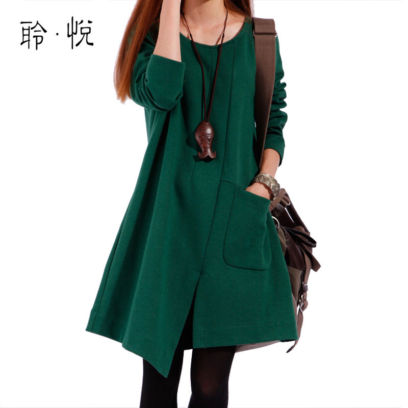 聆悦 2013秋季新款 胖MM大码<em>韩版宽松女装</em> 开