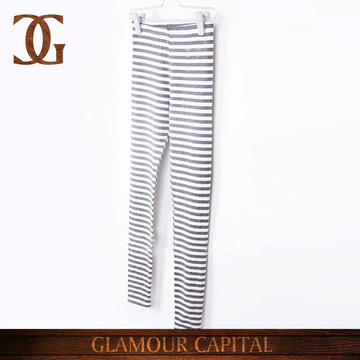薄棉打底超弹修身 条纹长打底裤 GLAMOUR CAPITAL 海军细条纹 薄棉打底超弹修身 条纹长打底裤 GLAMOUR CAPITAL 海军细条纹