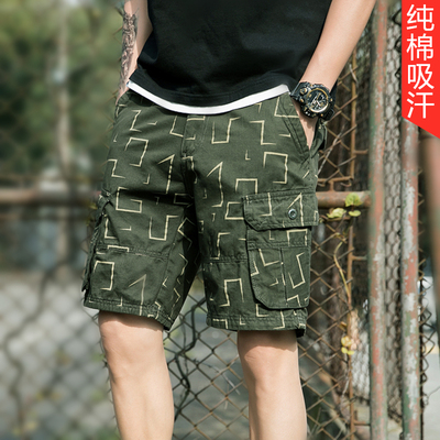 短裤男工装五分裤直筒七分男裤运动休闲潮牌户外男士多口袋裤子夏