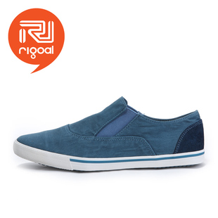  锐捷夏季 复古水洗帆布鞋男 韩版潮低帮布鞋休闲鞋时尚透气懒人鞋