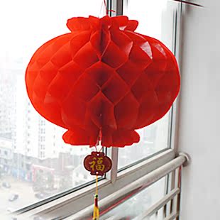  春节 元旦 婚庆用品 大红塑纸 红灯笼 高档塑纸灯笼
