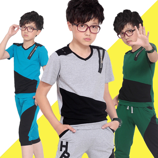  夏装童装男童中大童休闲套装两件套韩版儿童运动夏季服装包邮