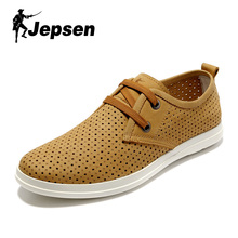JEPSEN/吉普森 真皮板鞋9201 夏季新款韩版时尚休闲鞋 透气男鞋子