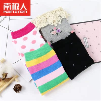 南极人4双装儿童袜子四季棉质长中筒堆堆袜女中大童透气宝宝春秋