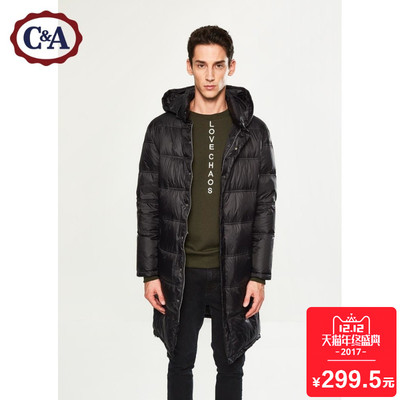 C＆A男式绗缝轻便羽绒服 2017冬季新款90%白鸭绒外套CA200197311
