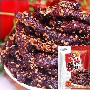  4件包邮 四川特产 蜀道香天椒麻辣味/烧烤味 牛肉干100g 批发价