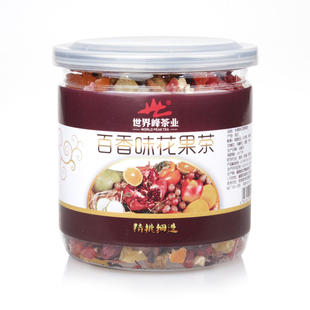  世界峰花草茶 果粒茶 果味茶 水果茶饮料 花果茶百香味180g/罐