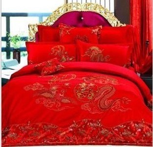 正品家纺全棉贡缎婚庆多件套/高档婚庆四件套 龙凤呈祥 特价 正品家纺全棉贡缎婚庆多件套/高档婚庆四件套 龙凤呈祥 特价
