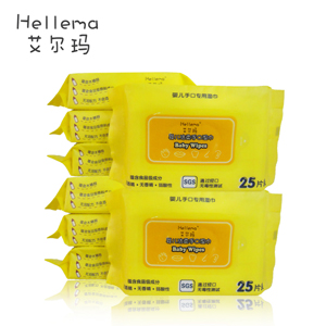Elma baby baby Wet tissue paper Portable equipment 25 slice *8 packagein the Care cleaners/Sanitary napkins/Paper/Aromatherapy , Paper/Wipes , Wipes category - from Buy2taobao.com to provide professional Taobao agent buy service