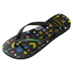 havaianas人字拖新品男女款防滑平底PAC-MAN 黑色拖鞋哈瓦那