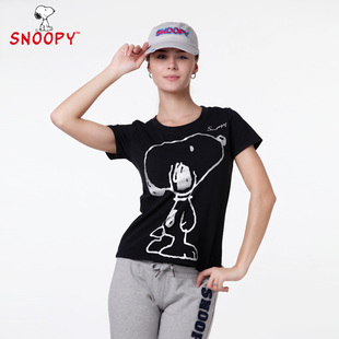  Snoopy/史努比t恤女装春夏款  女式卡通圆领 修身短袖t恤