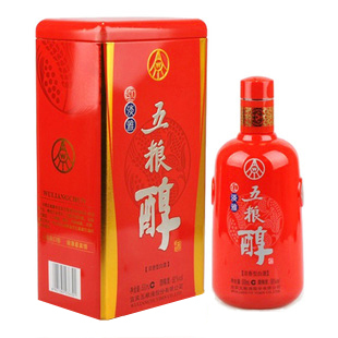  五粮液正品白酒特价五粮醇红淡雅50度500ml 浓香型名酒礼盒婚宴酒