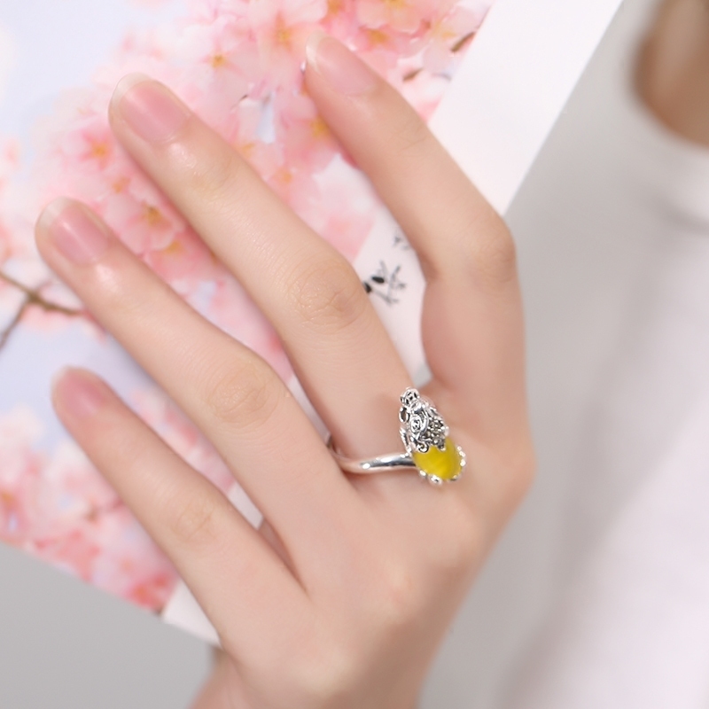 Silver toffee S925 Silver Ring lady Chalcedony Pomegranate Redstone brave troops Lucky Transport Confidante Jewelry Girlfriendin the Accessories/Fashion Jewelry, Ring/Ring category - from Buy2taobao.com to provide professional Taobao agent buy service