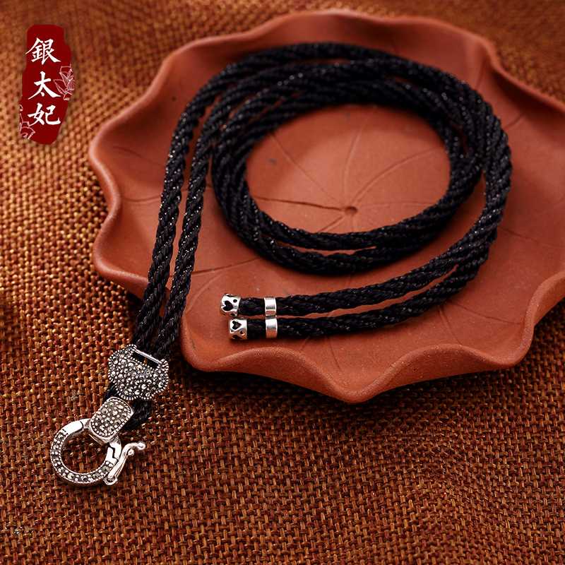 银太妃S925纯银手工编织吊坠高档百搭女士款马克赛长款毛衣链挂绳在类目 饰品/流行首饰/时尚饰品新, 项链中 - 来自Buy2taobao.com提供专业的淘宝代购服务