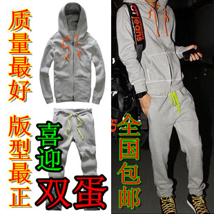  包邮 北京青年何北同款 男士外套 冬季加厚卫衣 情侣运动休闲套装