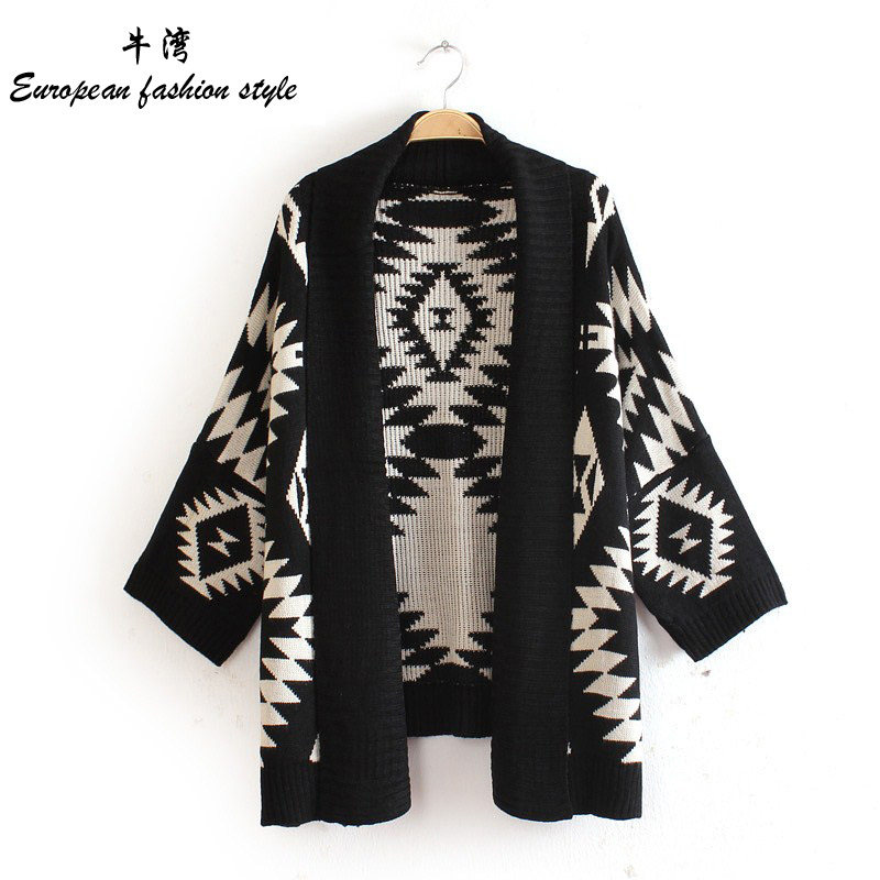 直筒<em>条纹黑色</em>街拍<em>针织开衫</em>2014新款_直筒<em>条纹</em>