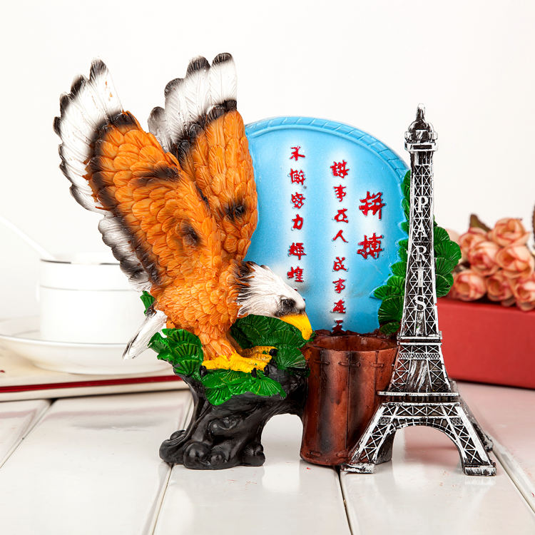 笔桶多功能办公桌小摆件欧式复古创意时尚老鹰笔筒工艺品桌面摆设在类目 收纳整理, 家庭收纳用具, 收纳罐, 笔筒中 - 来自Buy2taobao.com提供专业的淘宝代购服务