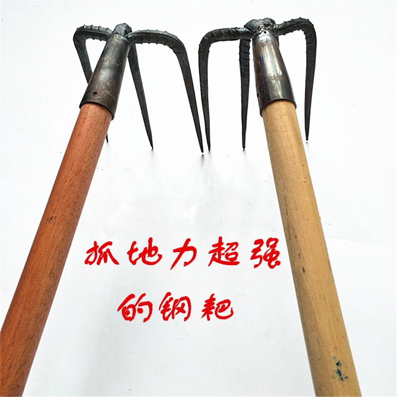 农用三齿四齿钉耙草耙泥耙铁耙抓钩木柄耙子翻地松土农具园林工具在类目 农机/农具/农膜, 农业工具, 耙子中 - 来自Buy2taobao.com提供专业的淘宝代购服务