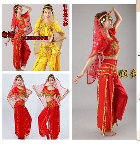 印度<em>舞蹈</em>服装 <em>天竺少女</em>新疆<em>舞蹈</em>演出服 <em>民族</em>服