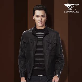  七匹狼夹克 jacket 正品 男装 新品春装茄克衫 男士立领外套 1984