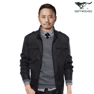  限时399 七匹狼夹克 jacket 新品春装外套 男装正品 男士立领1985