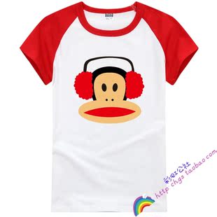  大嘴猴 个性T恤 韩版T恤短袖T恤可配情侣装 亲子装 父子装 母女装