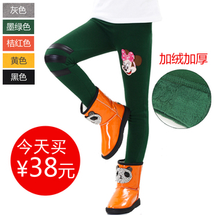  童装女童打底裤秋冬款儿童打底裤加厚女童加厚加绒打底裤女童裤子