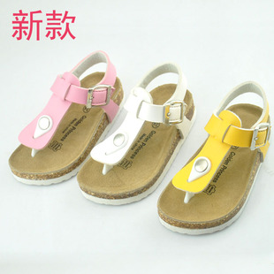 女童凉鞋 夏季新款 儿童勃肯凉拖 韩版沙滩鞋 夹趾人字拖男童凉鞋