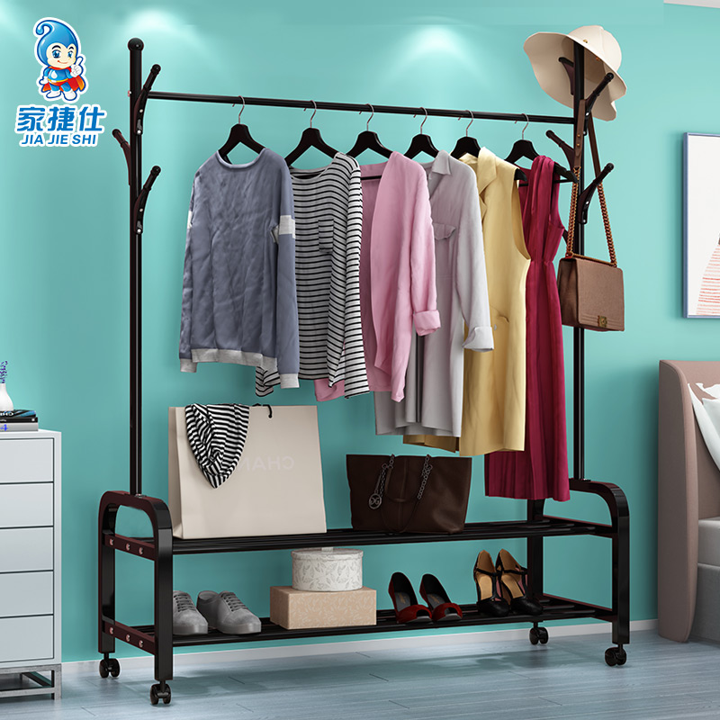 简约衣帽架家用单杆式多功能挂衣架宿舍落地架卧室内收纳衣服架子|msdalam kategori penyatuan simpanan, pakaian Wash/Sun/Care Products, kot rak - dari Buy2taobao.com untuk memberikan perkhidmatan ejen Taobao profesional membeli