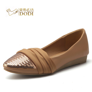  春季新款韩版女鞋单鞋女亮片英伦平底鞋女 平跟女单鞋 女式鞋