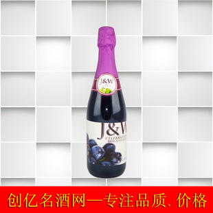  起泡酒 进口葡萄酒 J&W 深红起泡红葡萄果汁 无酒精