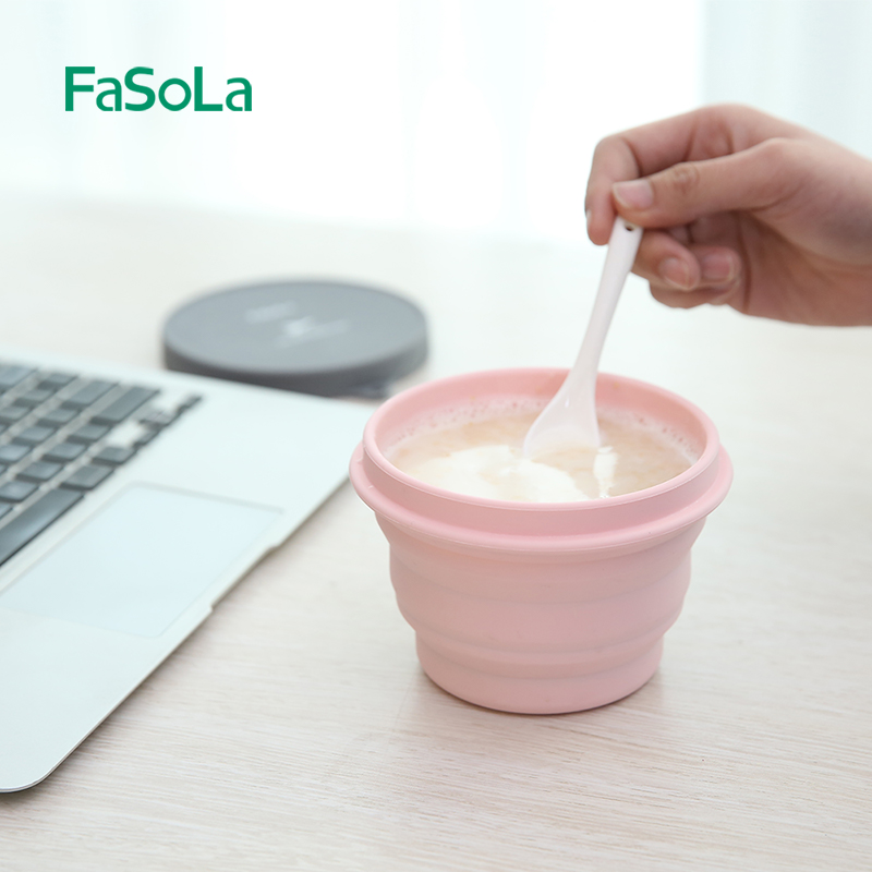 travel fold Lunch box Silicone Bowl outdoors Lunch box Bento Box fruit Fresh keeping Portable tableware suit High temperature resistancein the Tableware , Tableware , Portable/Folding cutlery category - from Buy2taobao.com to provide professional Taobao agent buy service