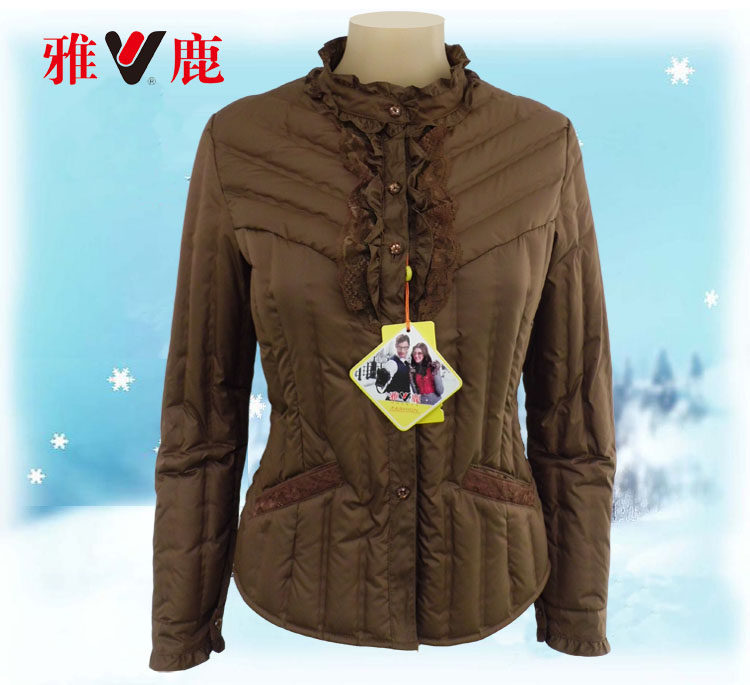 2013新款雅鹿<em>羽绒服内胆</em>羽绒衬衣<em>女款</em>雷丝花