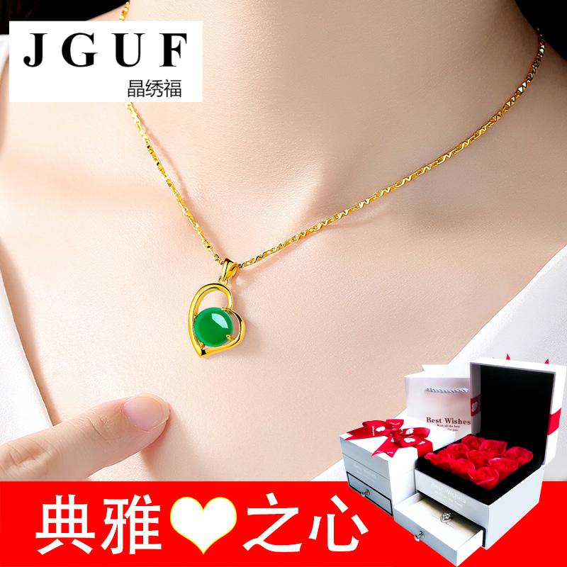 mom Mother's Day gift birthday gold Winnings 18K Gold Necklace Sterling Silver Jewelry love Pendantin the Accessories/Fashion Jewelry, Necklace category - from Buy2taobao.com to provide professional Taobao agent buy service