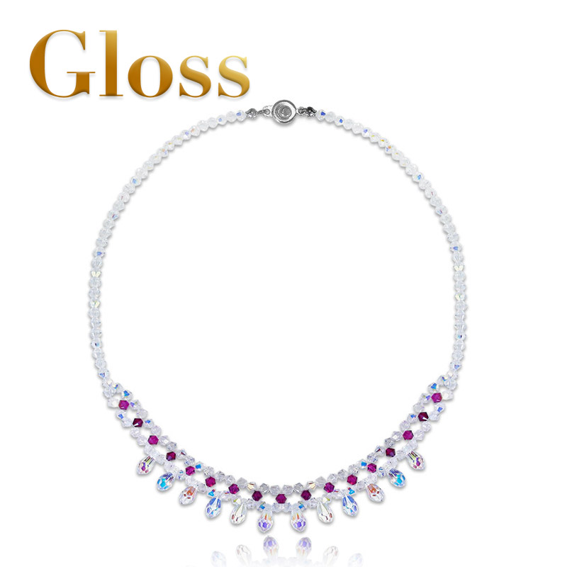 Gloss 华丽水晶梦项链 炫彩色水滴形元素水晶女士款 时尚挂饰七夕在类目 饰品/流行首饰/时尚饰品新, 项链中 - 来自Buy2taobao.com提供专业的淘宝代购服务