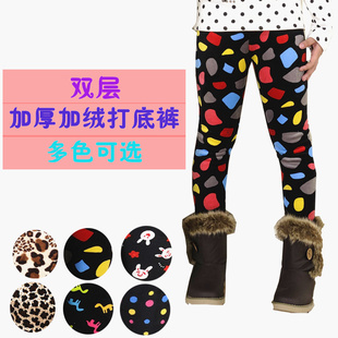  区域包邮童装女童秋冬款加厚加绒打底裤儿童保暖棉裤宝宝靴裤