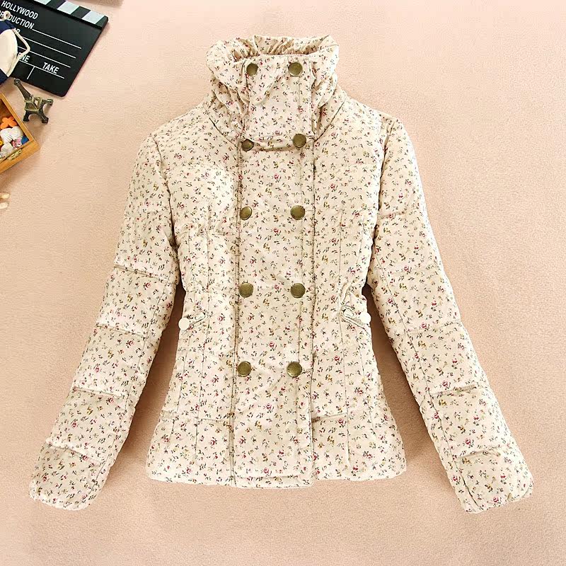 羽绒服韩版<em>学院风少女装</em>初高中学生棉衣田园淑